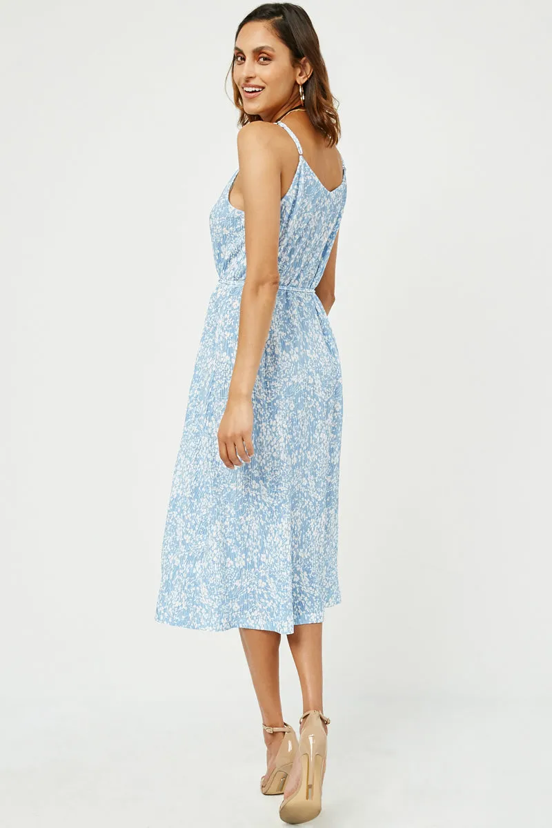 Womens Printed Self Tie Wrinkle Texture Dress sold by Hayden product image thumbnail 4