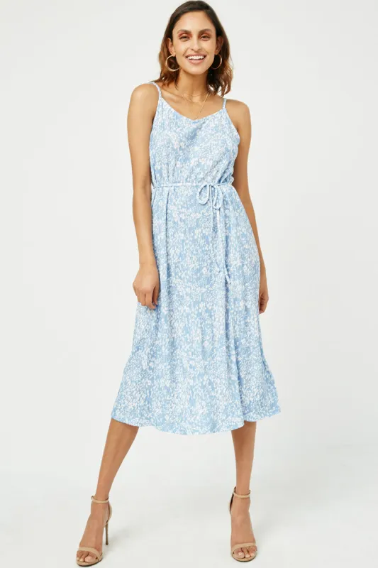 Womens Printed Self Tie Wrinkle Texture Dress sold by Hayden