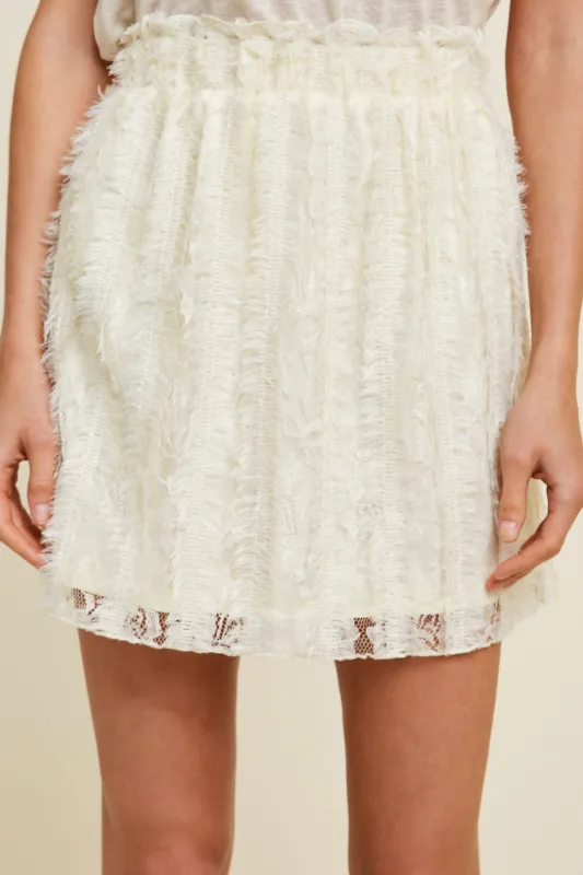 Womens Textured Lace Mini Skirt sold by Hayden