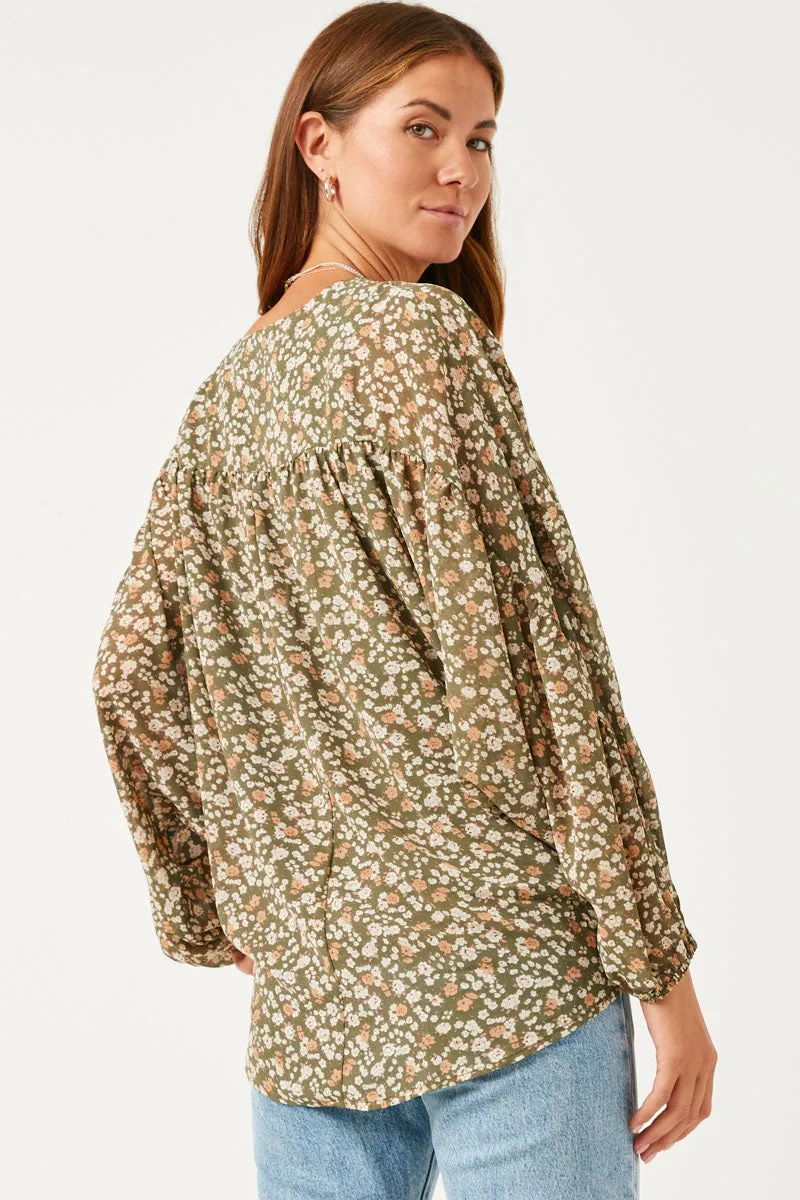 Womens Dolman Sleeve Surplice Neck Top sold by Hayden product image thumbnail 4