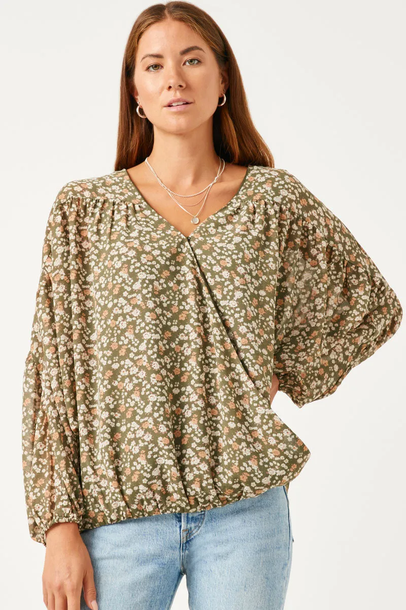 Womens Dolman Sleeve Surplice Neck Top sold by Hayden product image thumbnail 3