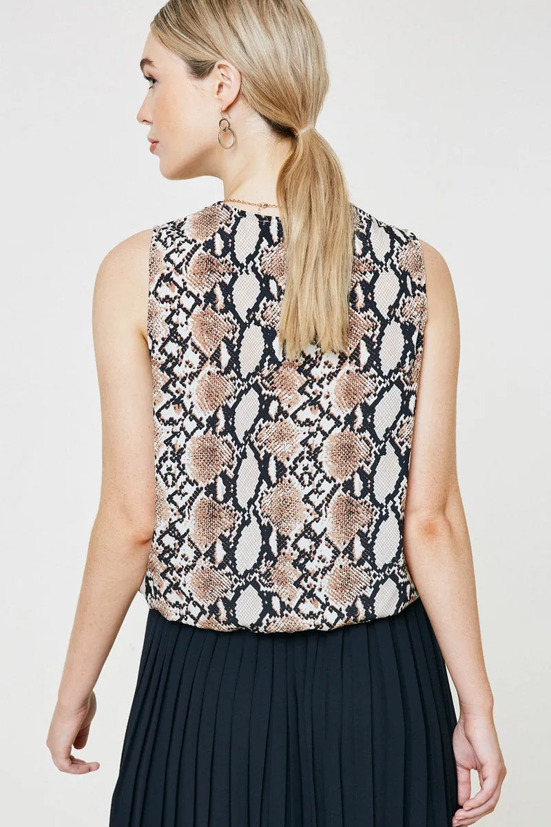 Womens Snakeskin Tie Top sold by Hayden product image thumbnail 2