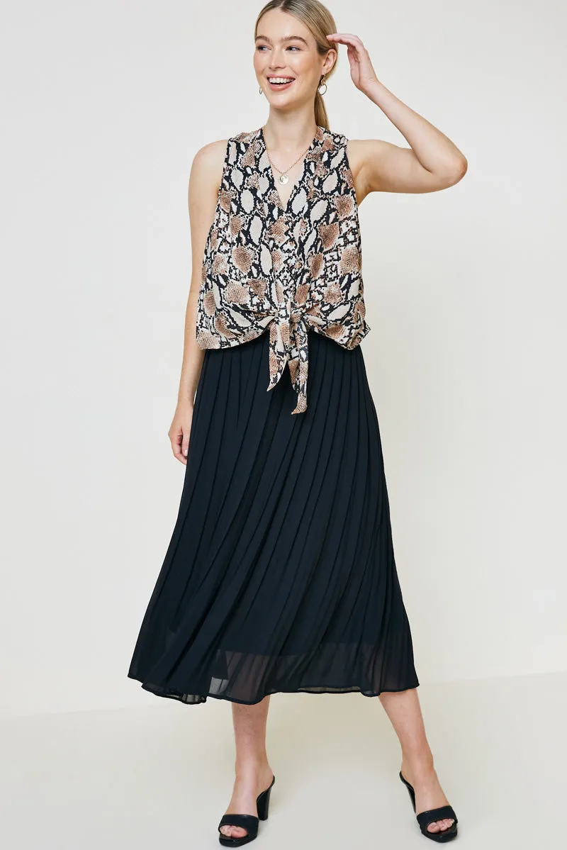 Womens Snakeskin Tie Top sold by Hayden product image thumbnail 3