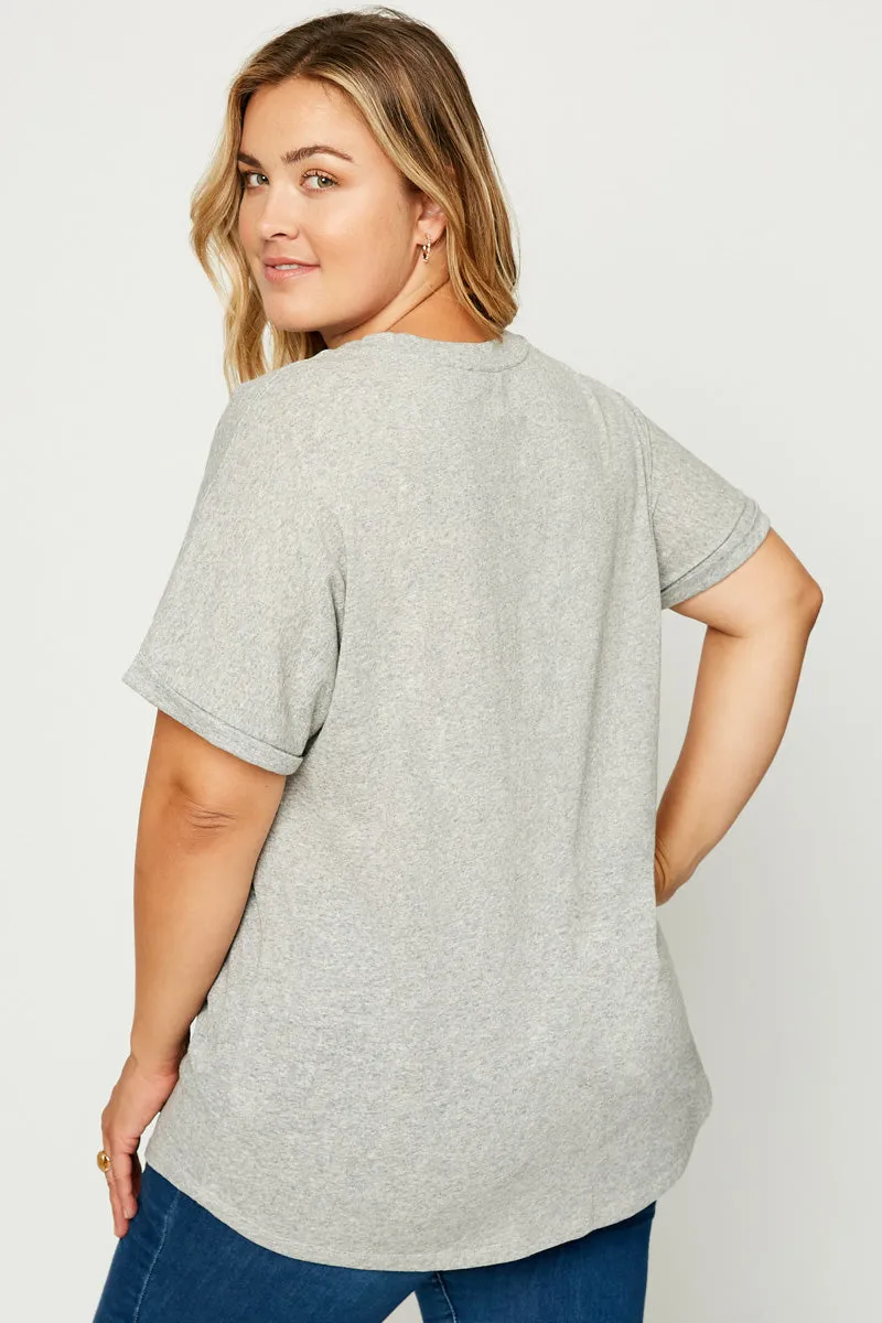 Womens Distressed Round Hem Tee sold by Hayden product image thumbnail 2