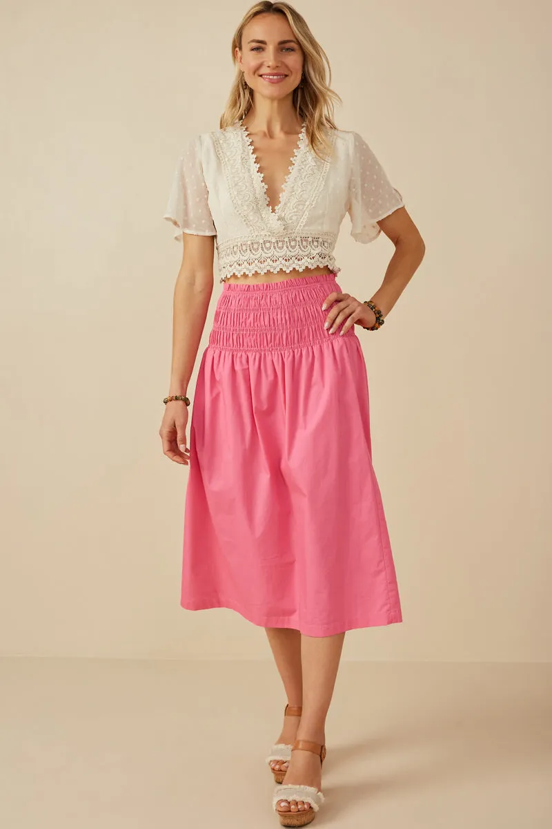 Womens Loose Smocked Waist Midi Skirt sold by Hayden product image thumbnail 5