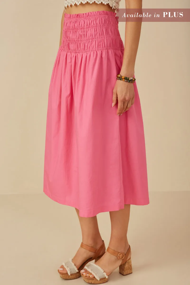 Womens Loose Smocked Waist Midi Skirt sold by Hayden product image thumbnail 2
