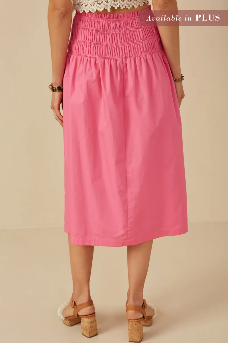 Womens Loose Smocked Waist Midi Skirt sold by Hayden product image thumbnail 3