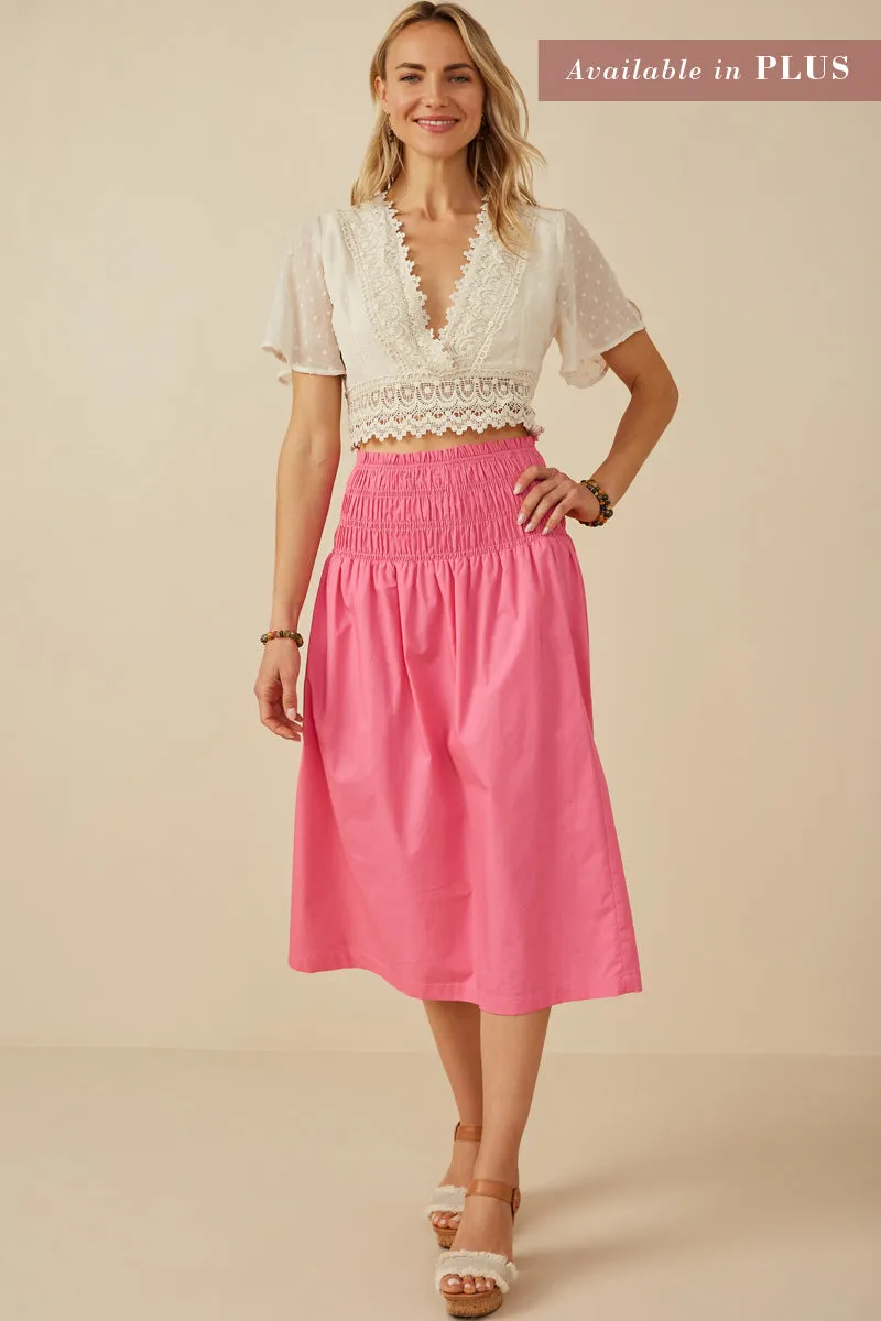 Womens Loose Smocked Waist Midi Skirt sold by Hayden product image thumbnail 4