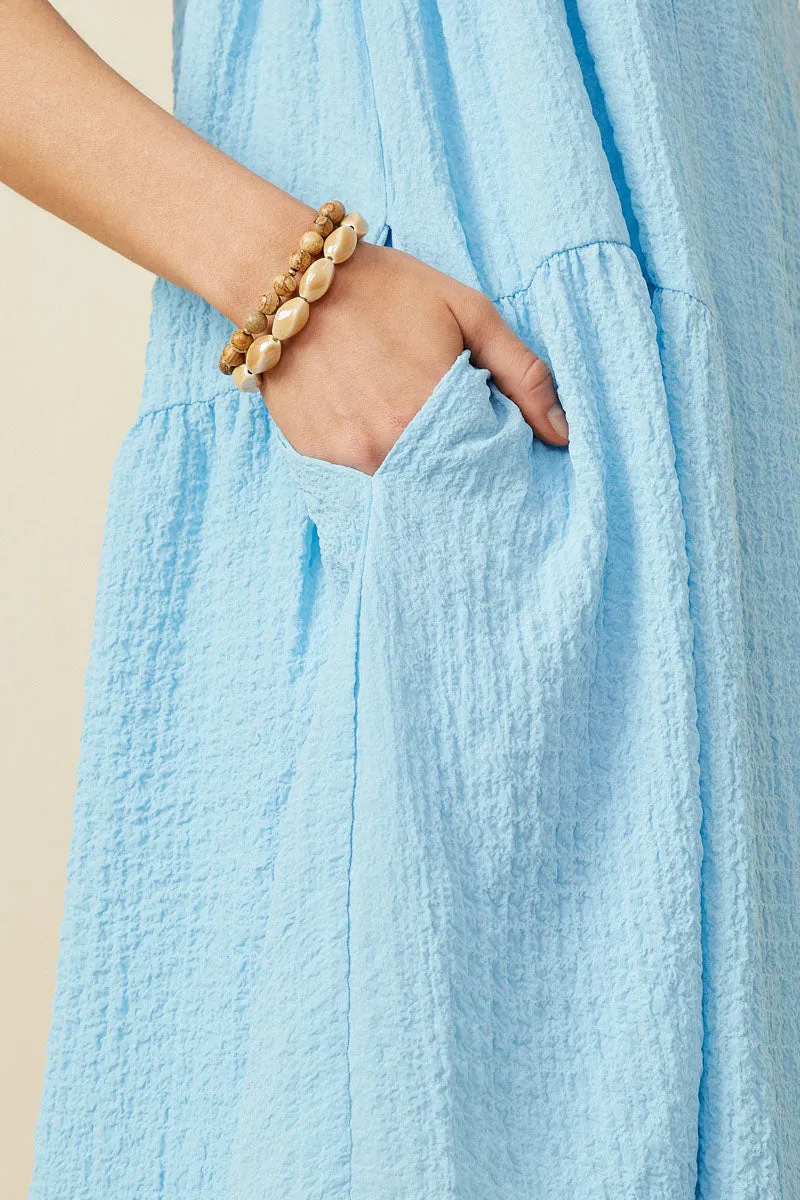 Womens Textured Side Panel Detail Puff Sleeve Dress sold by Hayden product image thumbnail 3
