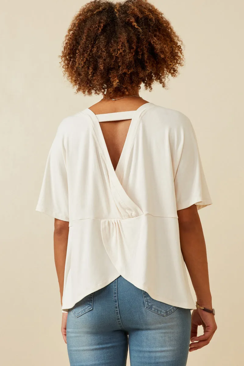 Womens Dolman Sleeve Twist Back Knit Top sold by Hayden product image thumbnail 4