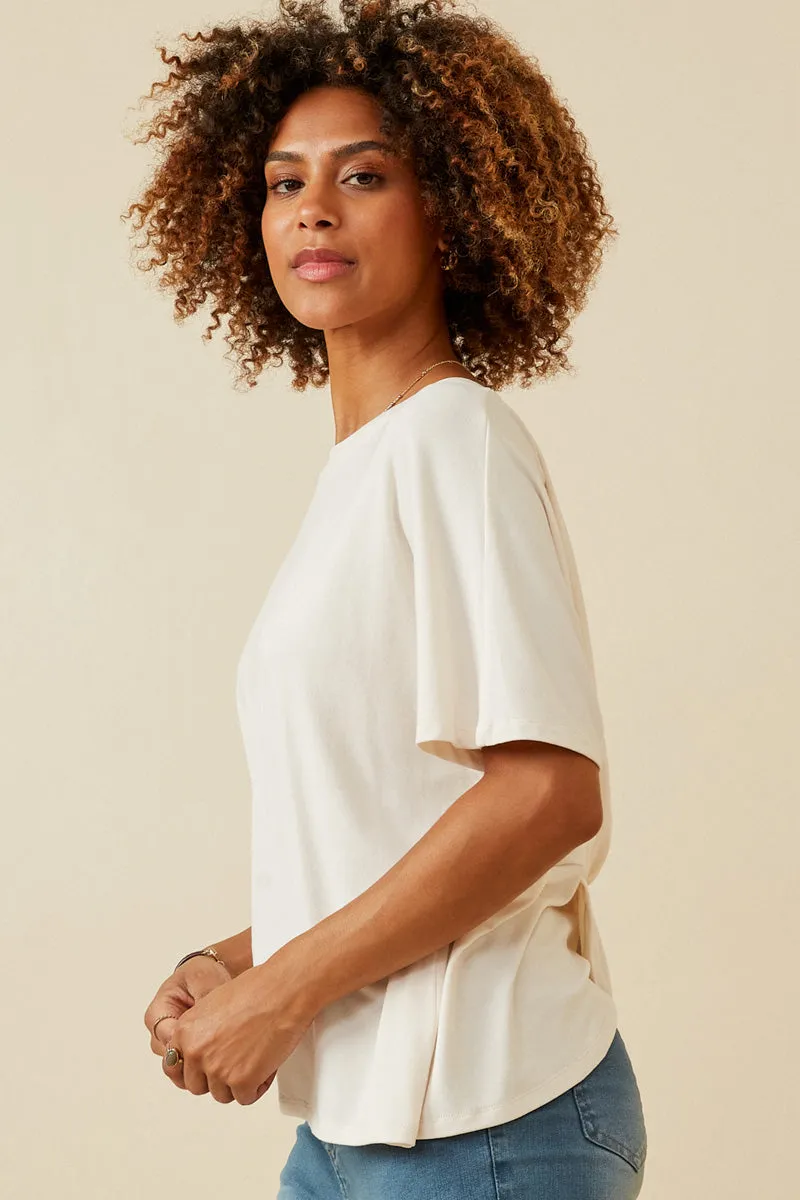 Womens Dolman Sleeve Twist Back Knit Top sold by Hayden product image thumbnail 3