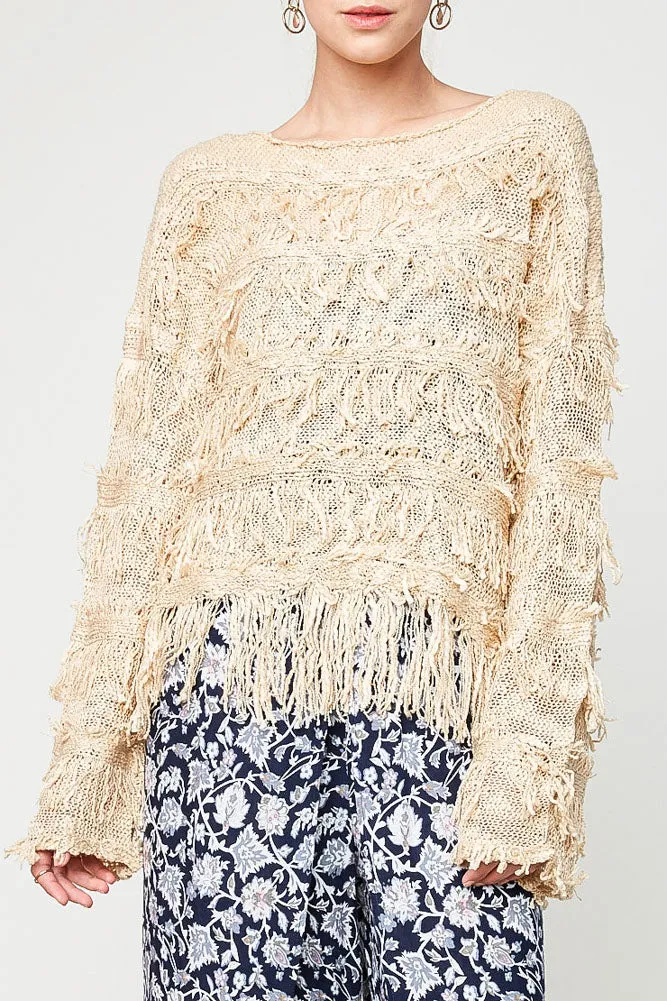 Womens Fringe Tiered Sweater sold by Hayden product image thumbnail 3