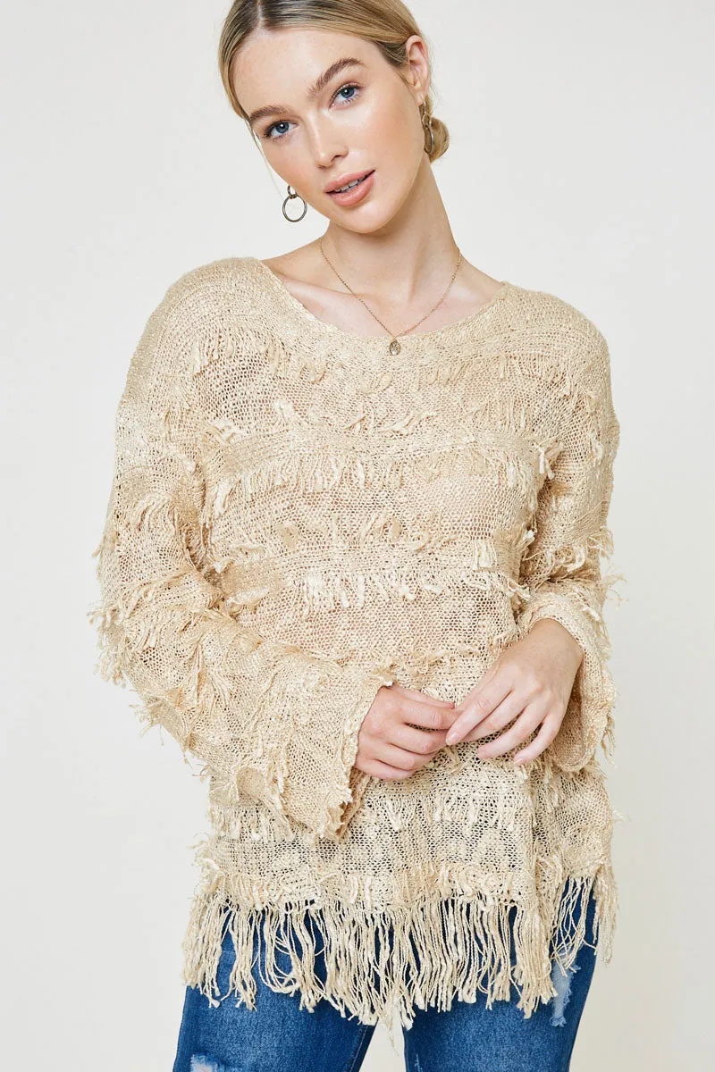 Womens Fringe Tiered Sweater sold by Hayden product image thumbnail 4