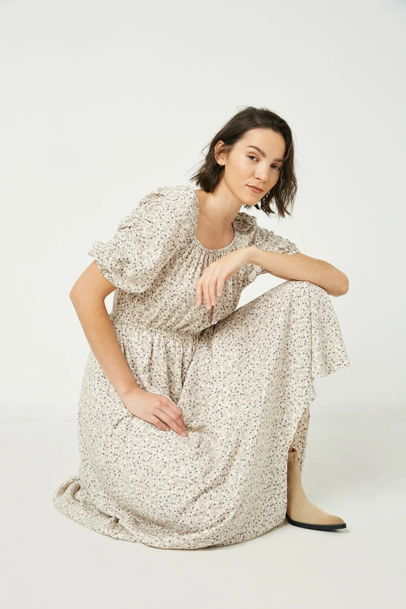 Womens Puff Sleeve Square Neck Hankerchief Hem Dress sold by Hayden product image thumbnail 5