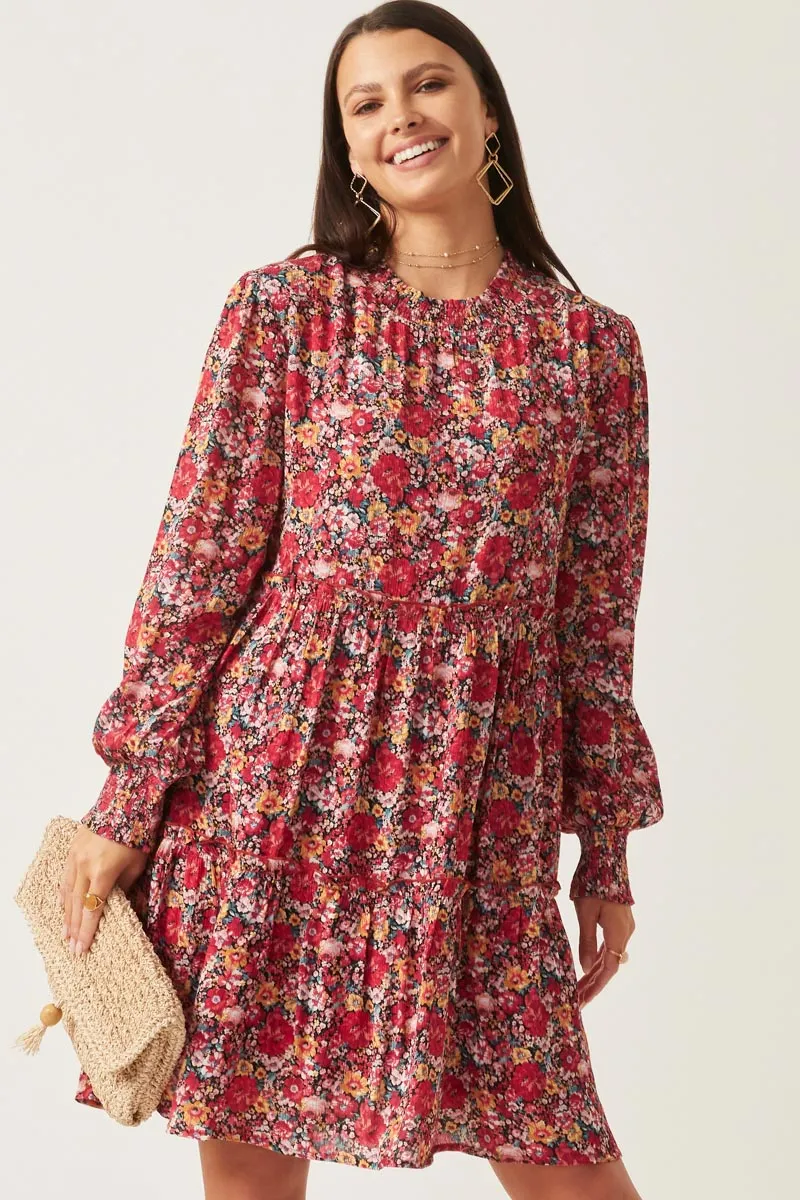 Womens Floral Print Smock Detailed Dress sold by Hayden product image thumbnail 3