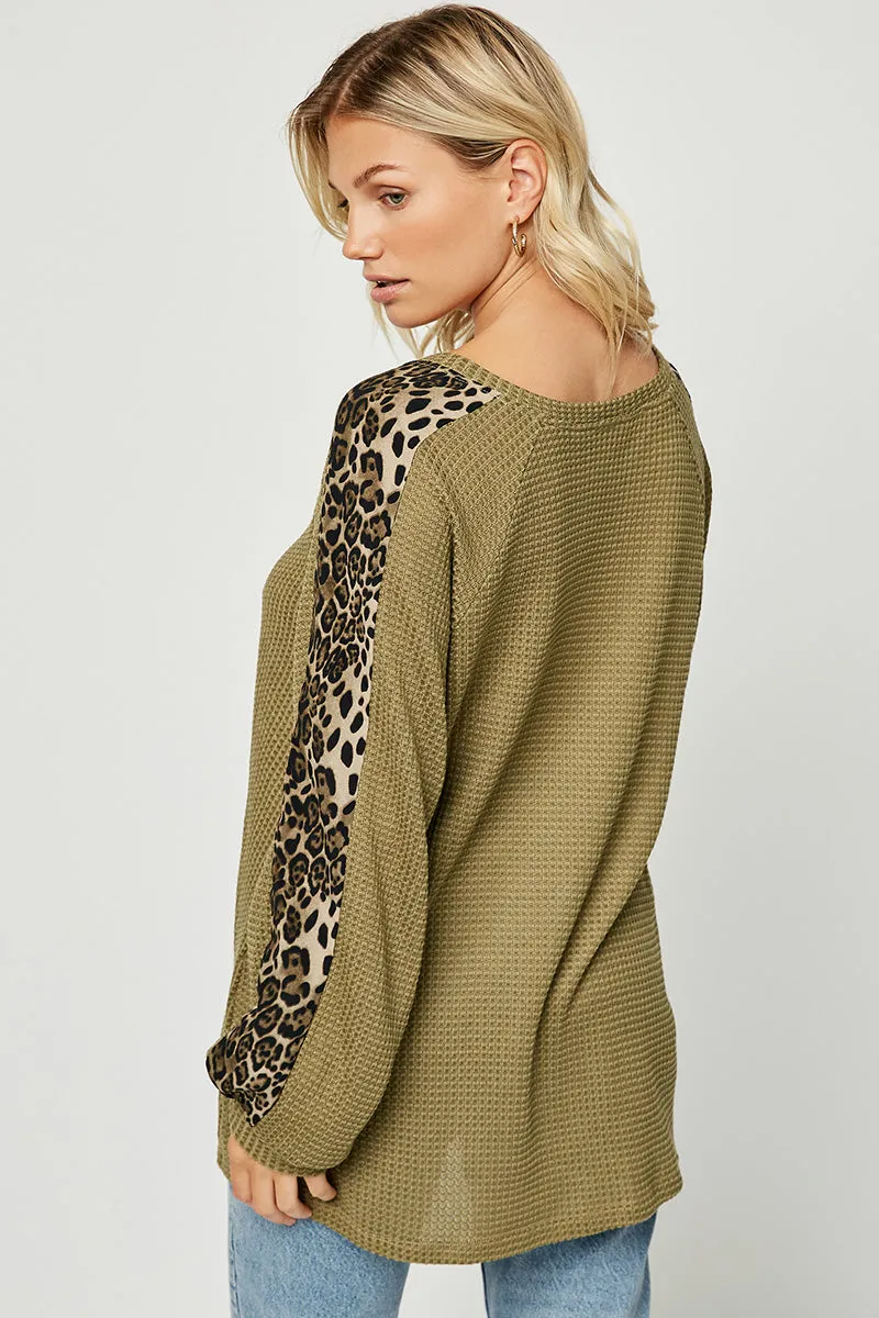 Womens Leopard Knit Top sold by Hayden product image thumbnail 4
