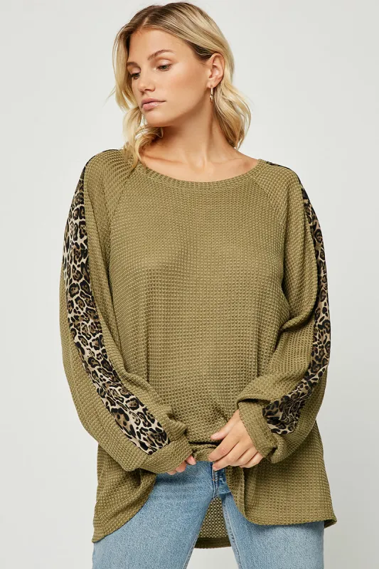 Womens Leopard Knit Top sold by Hayden