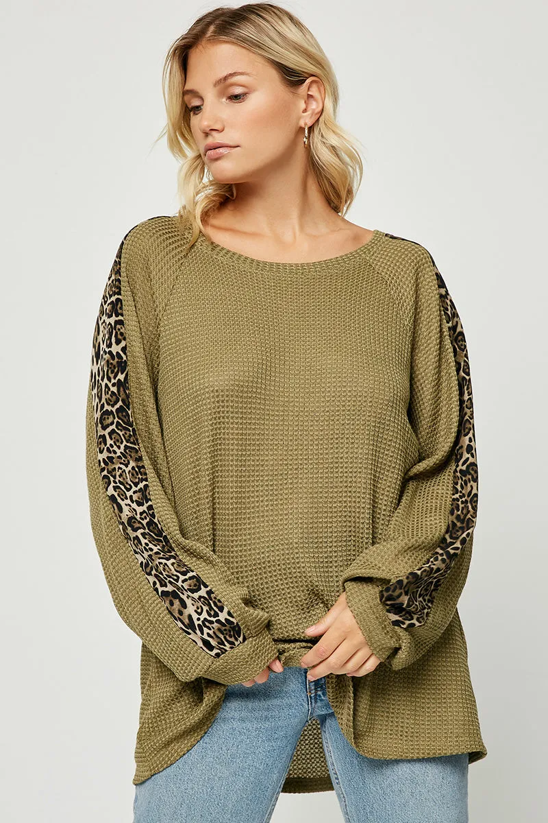 Womens Leopard Knit Top sold by Hayden