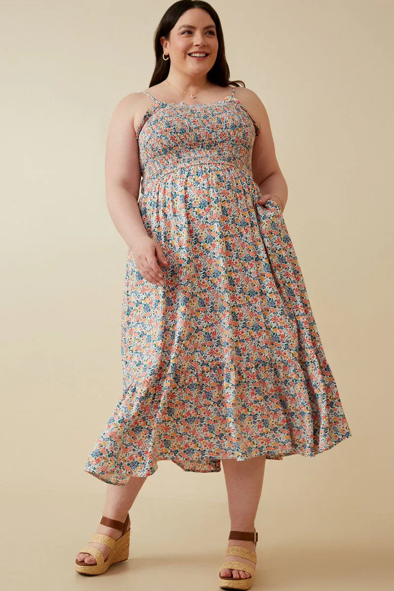 Women Ditsy Floral Smocked Bodice Tank Dress sold by Hayden product image thumbnail 2