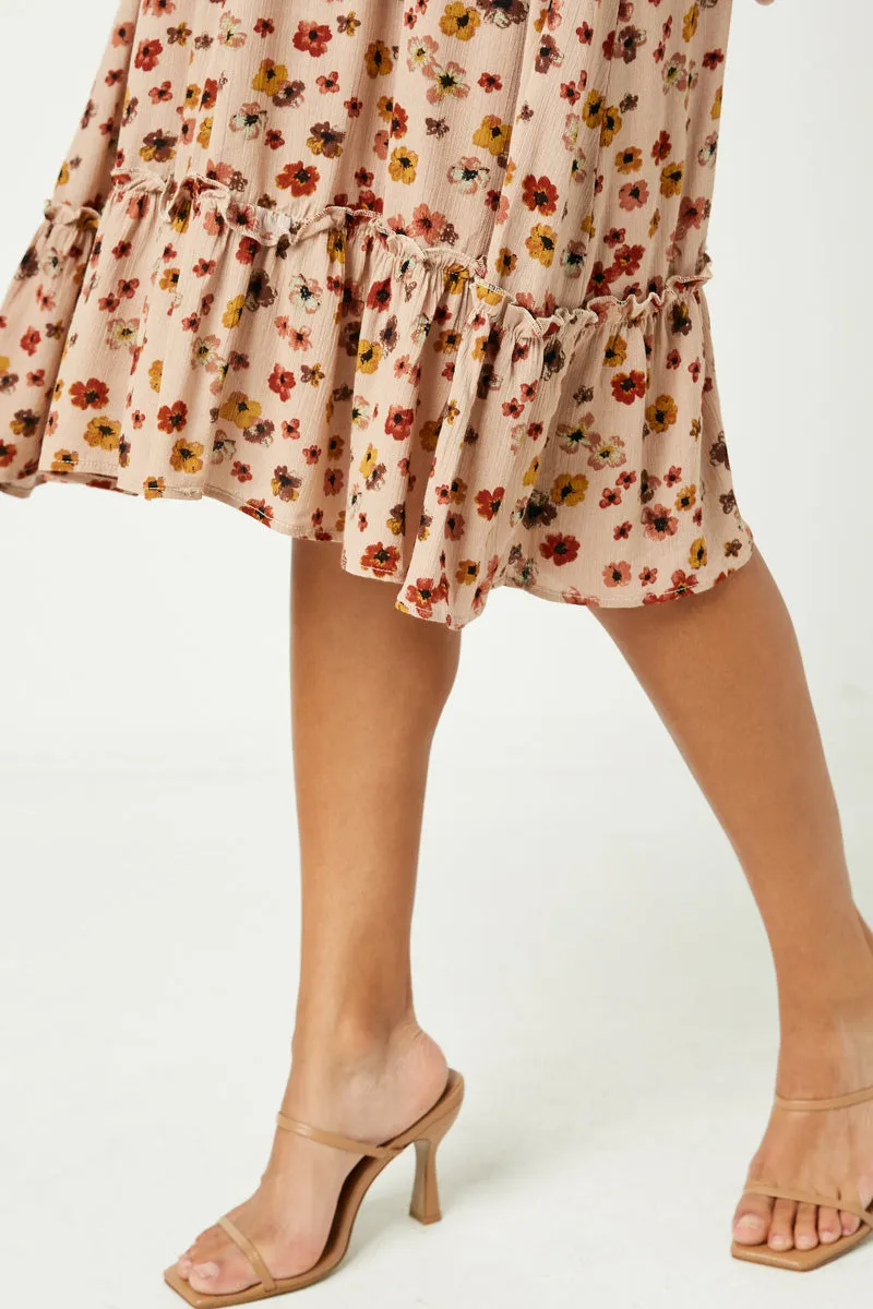 Womens Floral Button Down Long Sleeve Dress sold by Hayden product image thumbnail 4