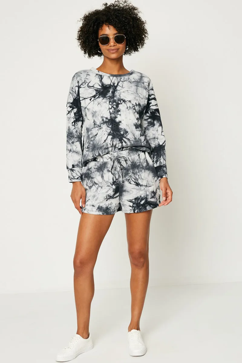 Womens Tie Dye French Terry Knit Sweatshirt sold by Hayden product image thumbnail 4