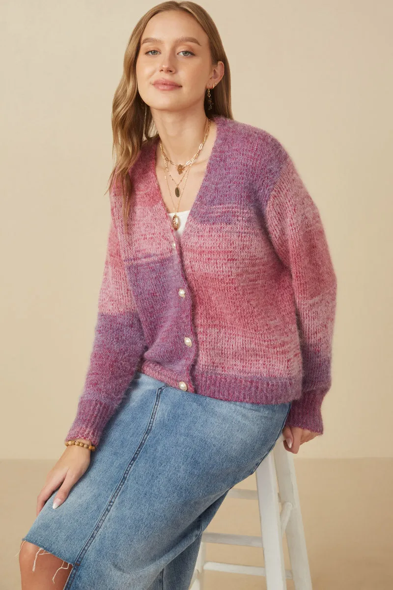 Womens Lurex Mix Statement Button Cropped Sweater Cardigan sold by Hayden