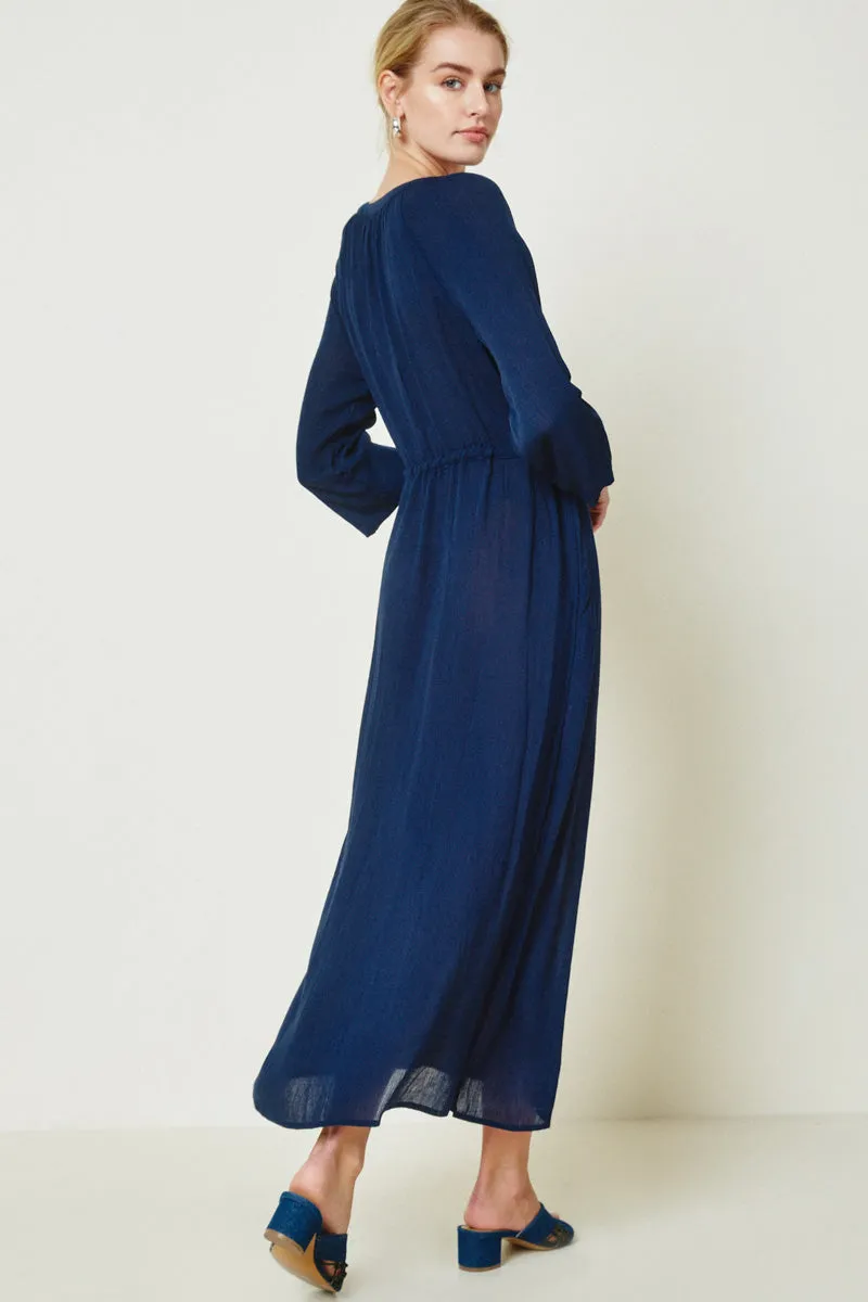Womens Embroidered Floral Drawstring Maxi Dress sold by Hayden product image thumbnail 2