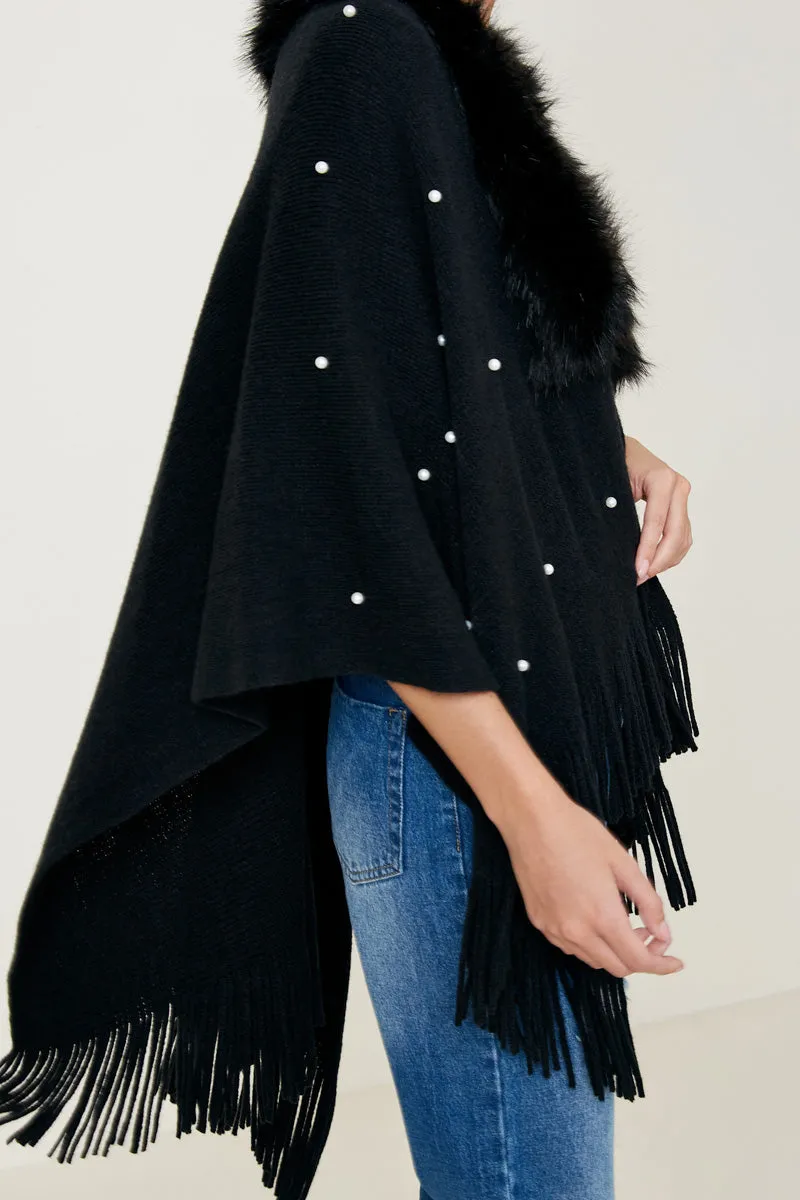 Womens Open Front Chevron Knit Poncho sold by Hayden product image thumbnail 5