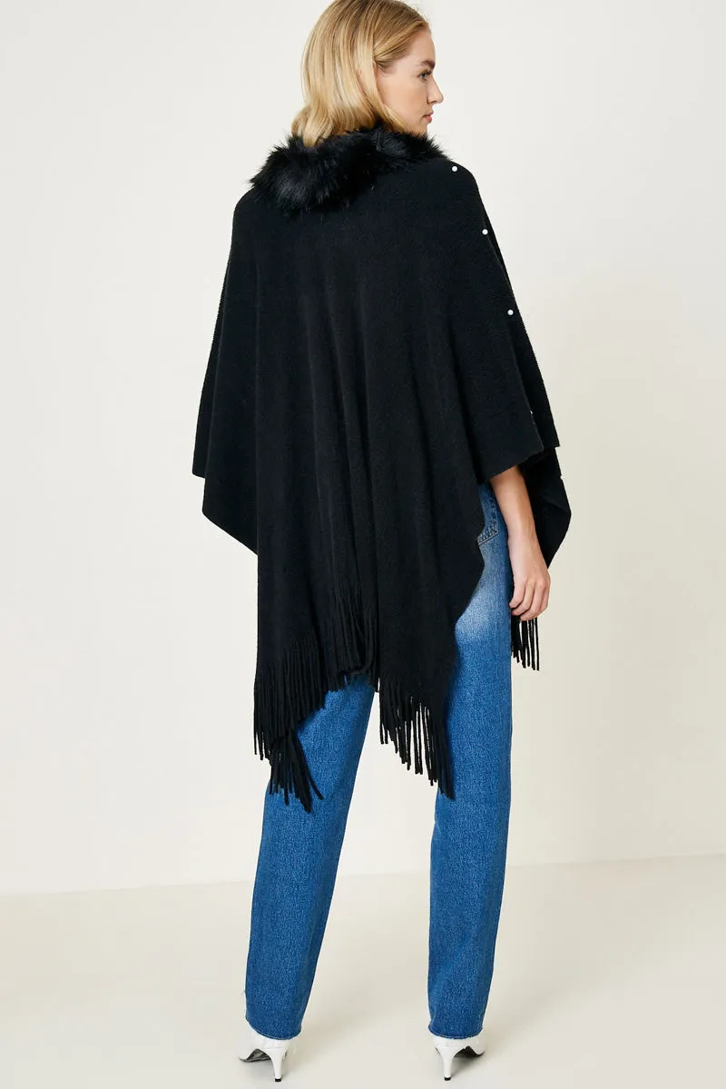 Womens Open Front Chevron Knit Poncho sold by Hayden product image thumbnail 2