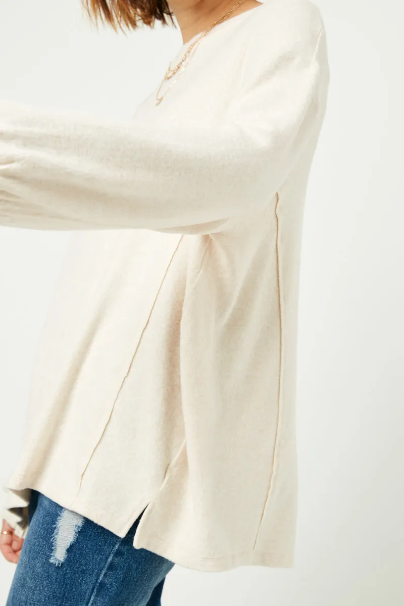 Womens Raw Edge Princess Seam Knit Top sold by Hayden product image thumbnail 2