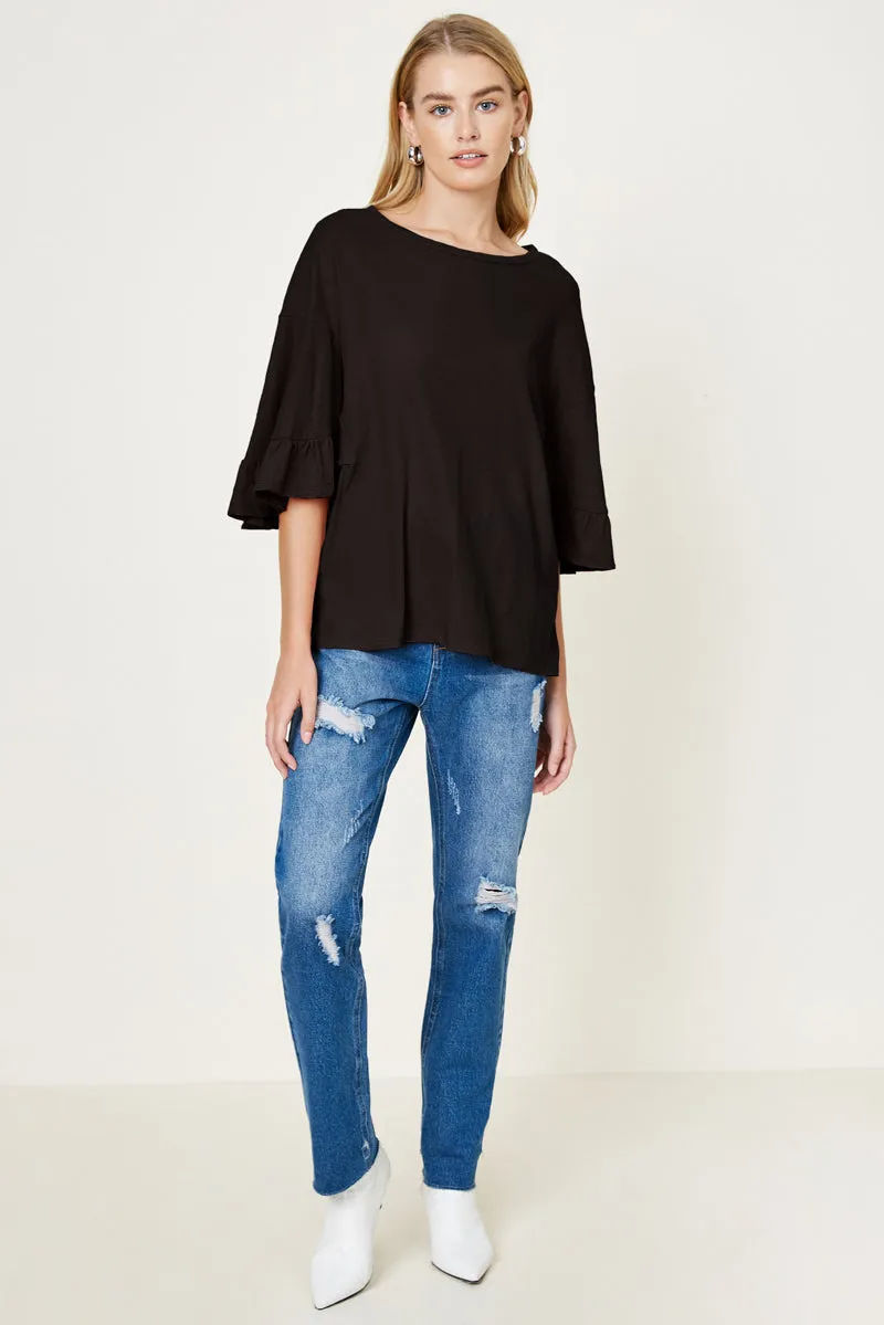 Womens Ruffle Sleeve Tee sold by Hayden product image thumbnail 2