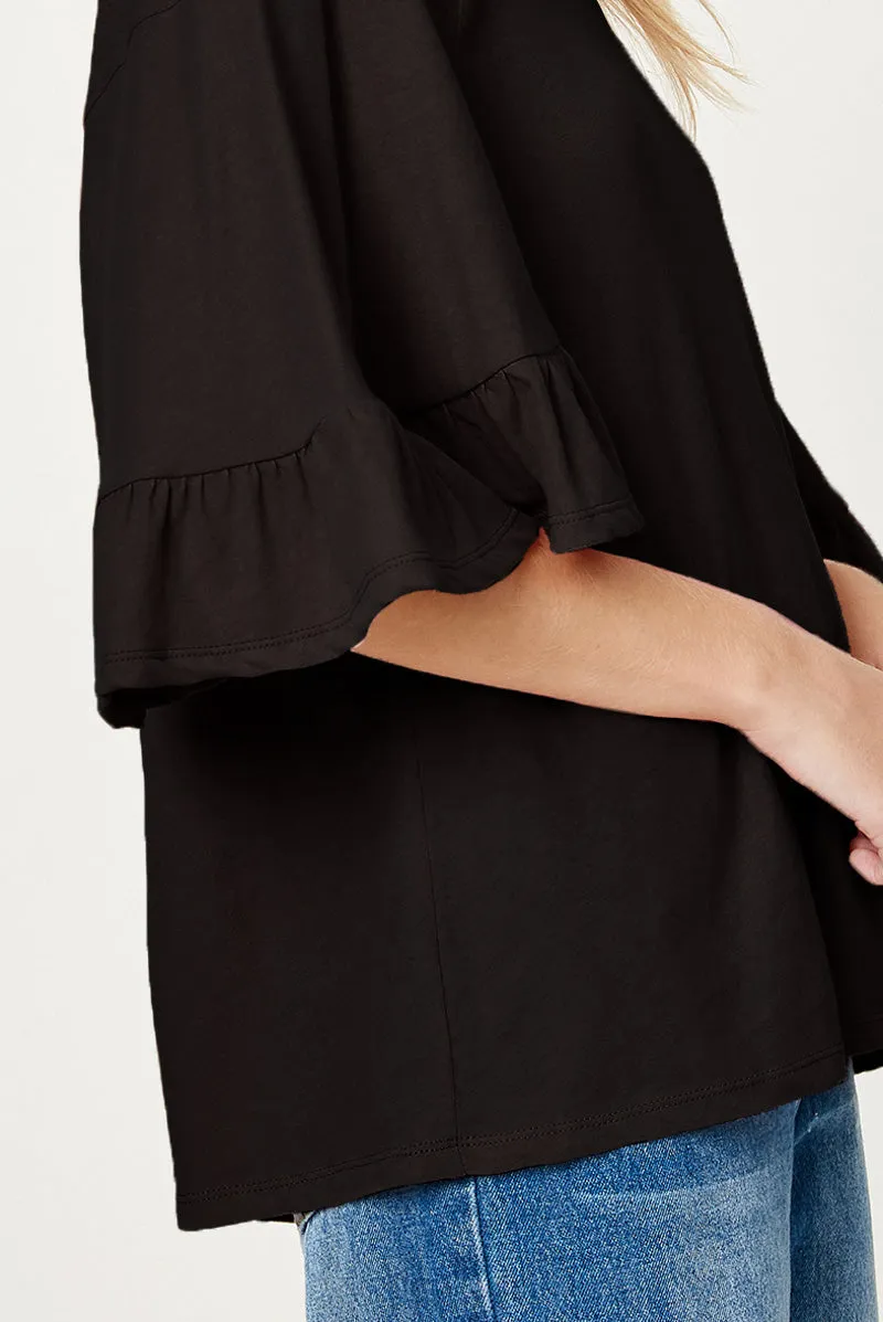 Womens Ruffle Sleeve Tee sold by Hayden product image thumbnail 3