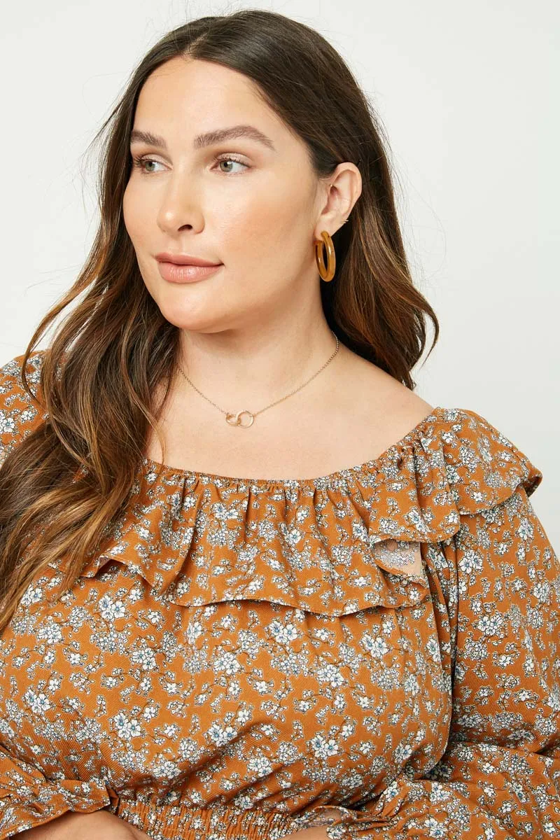 Womens Floral Ruffle Sleeve Mini Dress sold by Hayden product image thumbnail 5