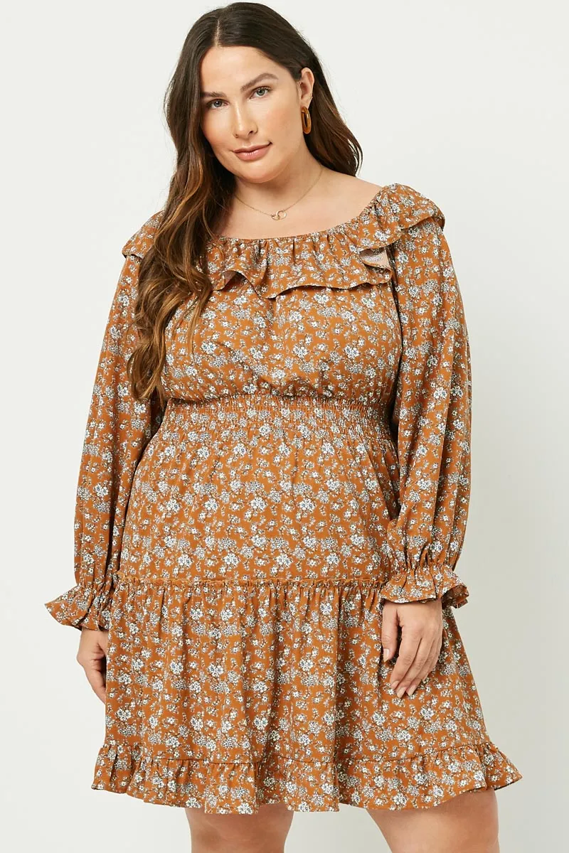 Womens Floral Ruffle Sleeve Mini Dress sold by Hayden product image thumbnail 2