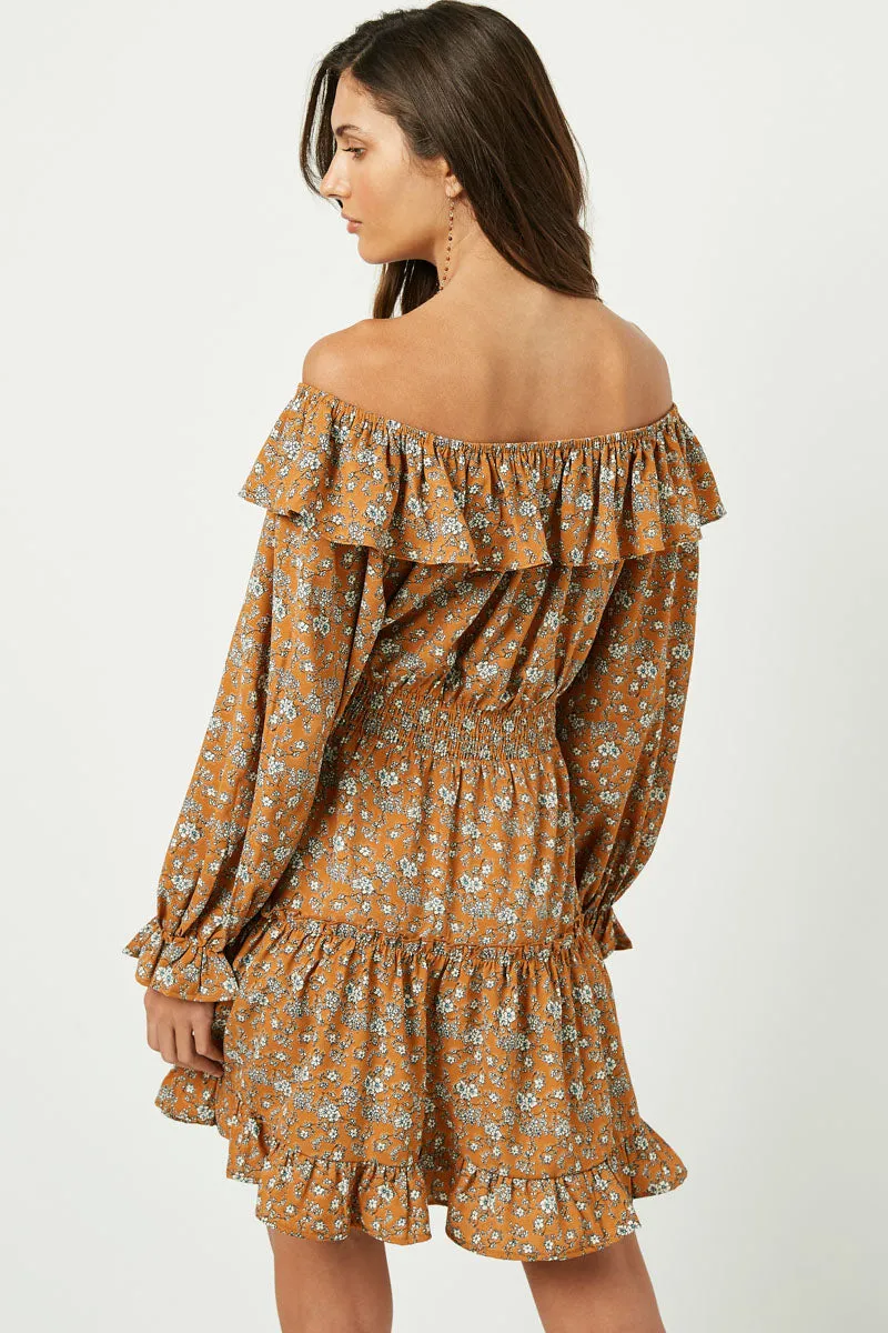 Womens Floral Ruffle Sleeve Mini Dress sold by Hayden product image thumbnail 4