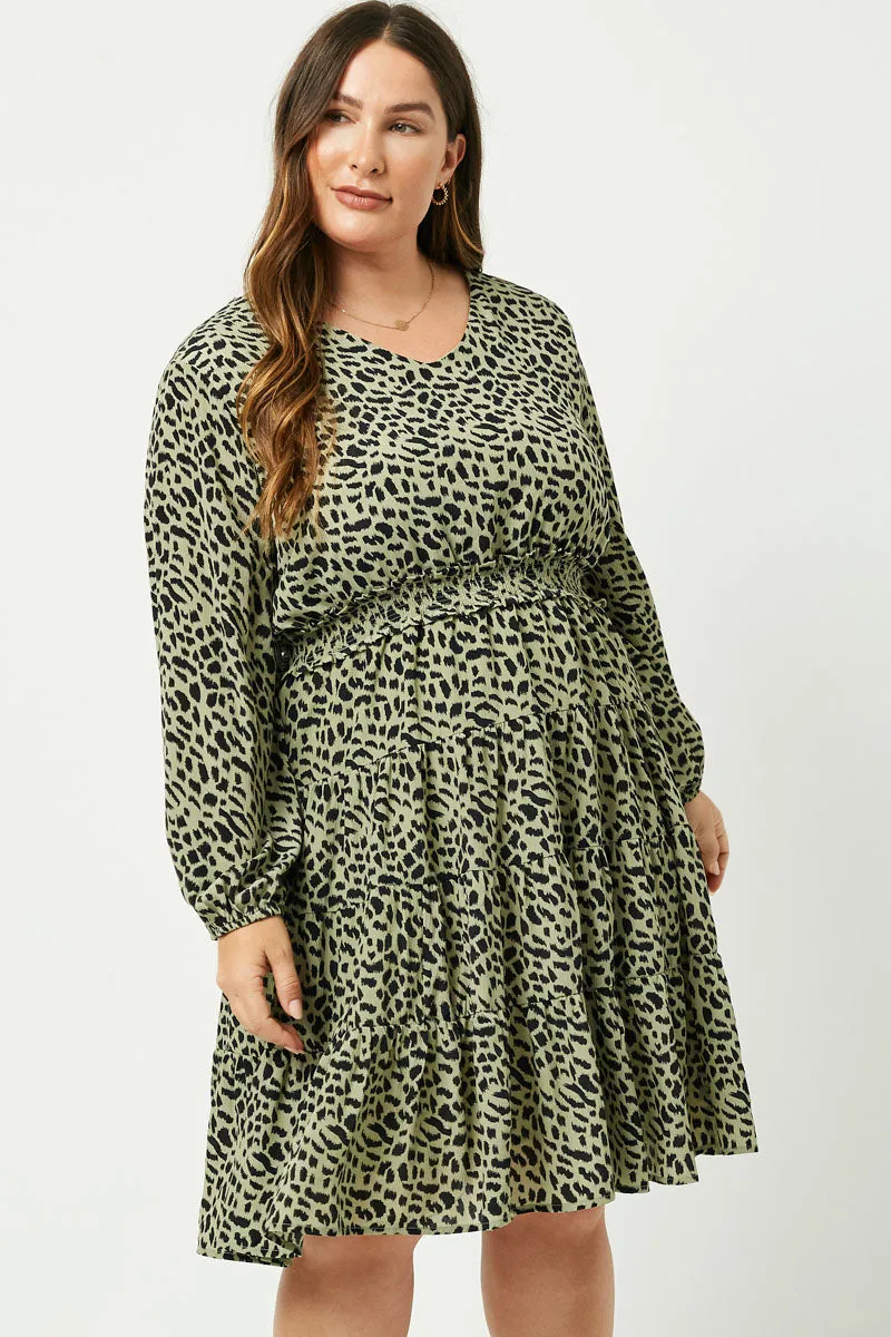 Womens Long Sleeve Smocked Waist Ruffle Dress sold by Hayden product image thumbnail 5