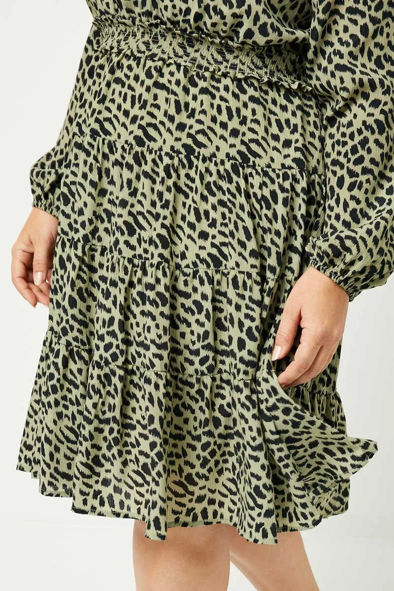 Womens Long Sleeve Smocked Waist Ruffle Dress sold by Hayden product image thumbnail 3