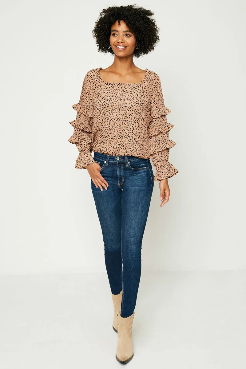 Womens Ruffle Sleeve Square Neck Printed top sold by Hayden product image thumbnail 4