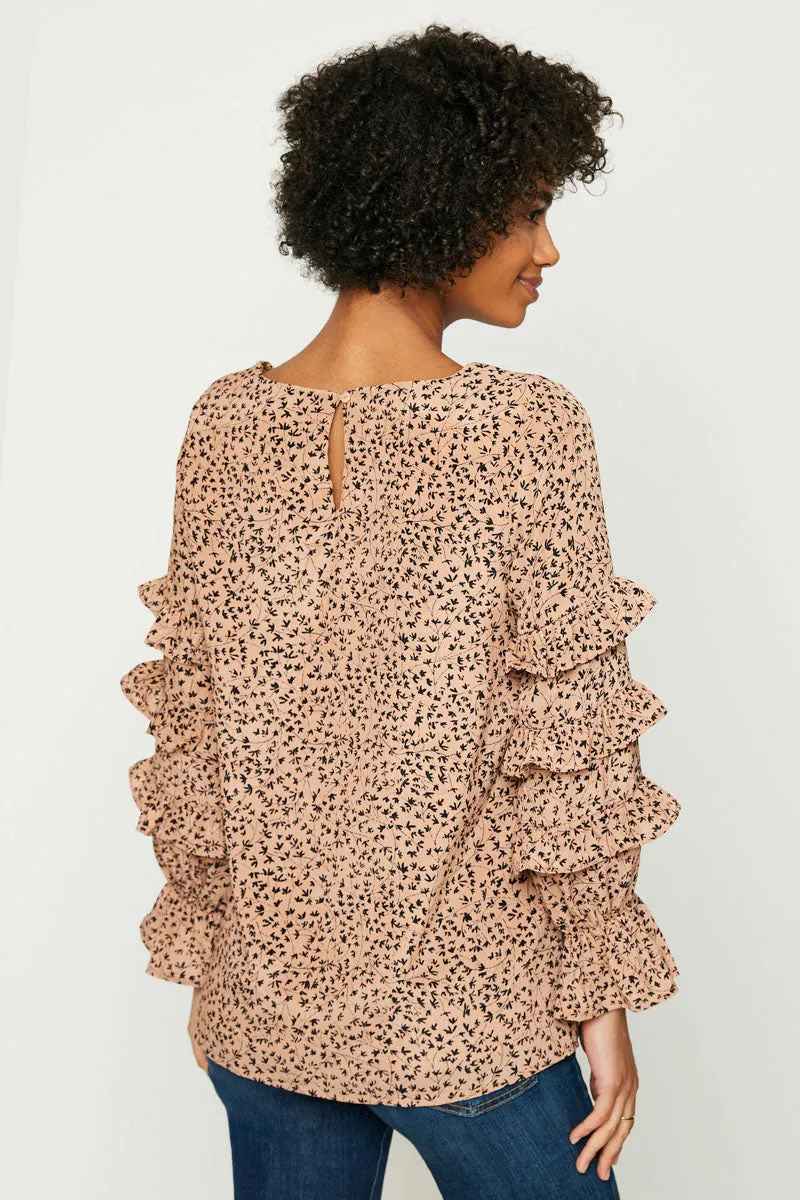 Womens Ruffle Sleeve Square Neck Printed top sold by Hayden product image thumbnail 3