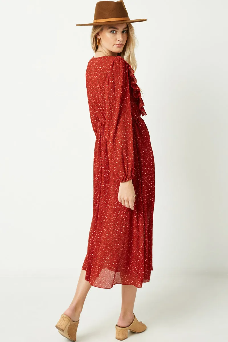 Womens Ruffle Button Down Midi Dress sold by Hayden product image thumbnail 3