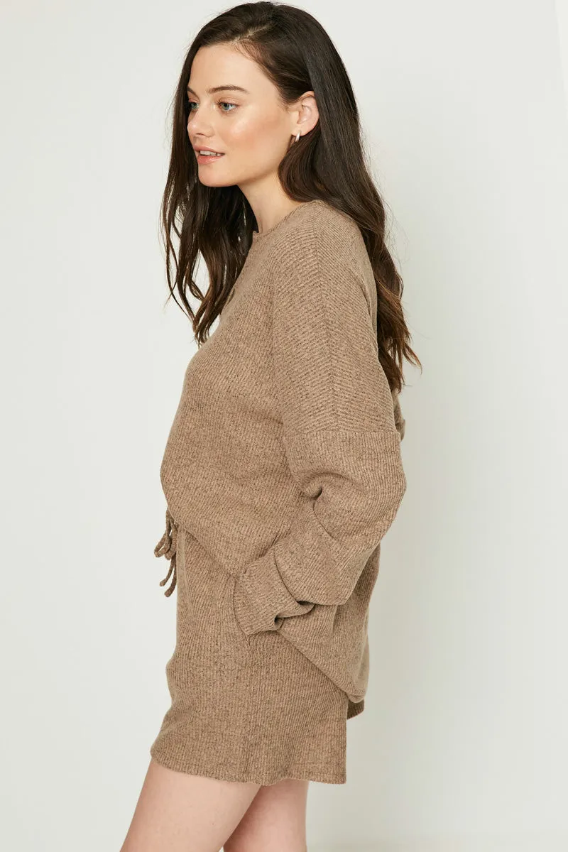 Womens V-Cut Ribbed Knit Top sold by Hayden product image thumbnail 4