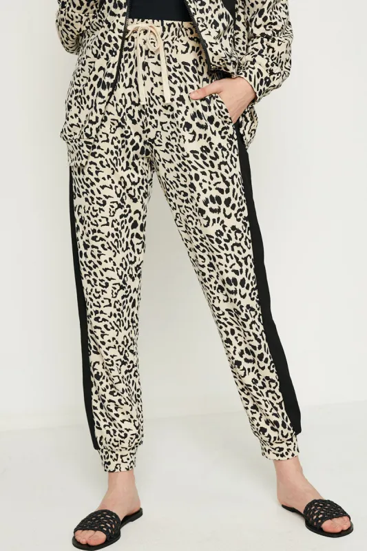 Womens Leopard Contrast Joggers sold by Hayden