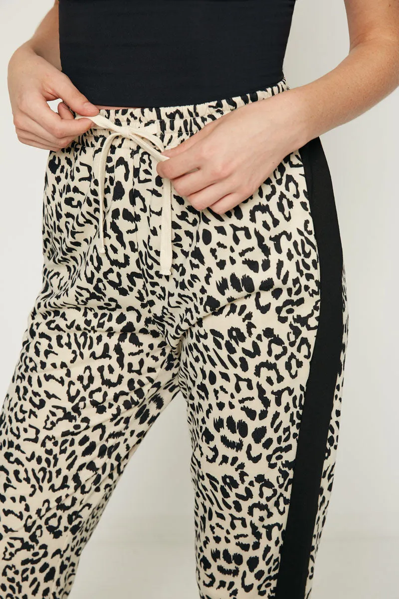 Womens Leopard Contrast Joggers sold by Hayden product image thumbnail 3