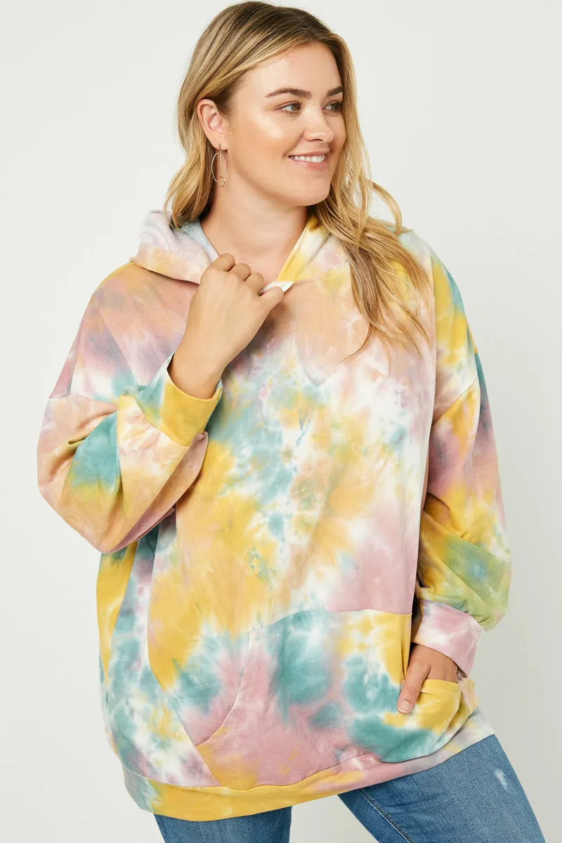 Womens Tie Dye Drop Shoulder Hoodie sold by Hayden product image thumbnail 2