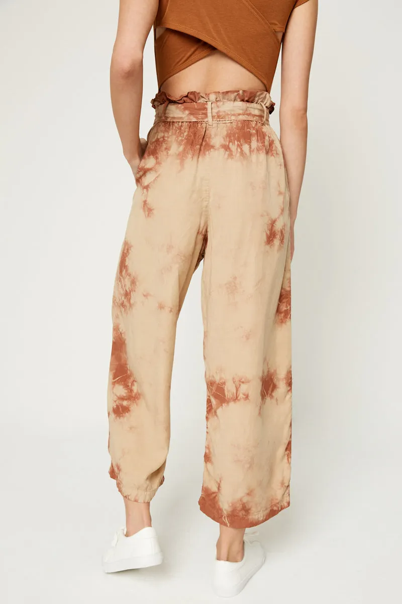 Womens Garment Tie-Dye Paper Bag Trousers sold by Hayden product image thumbnail 4