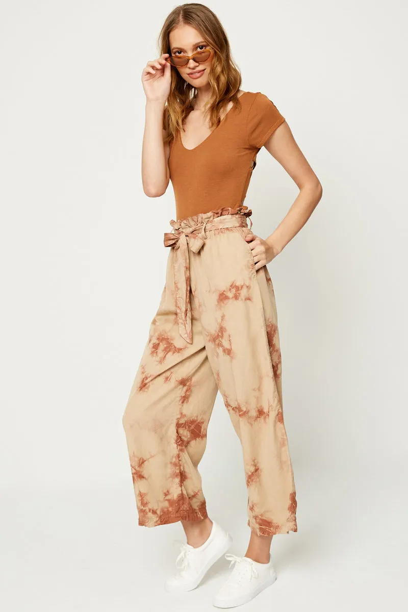 Womens Garment Tie-Dye Paper Bag Trousers sold by Hayden product image thumbnail 2