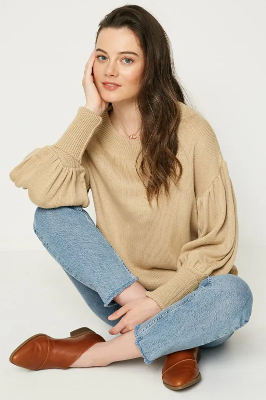 Womens Cuff Detail Pullover Knit Sweater sold by Hayden