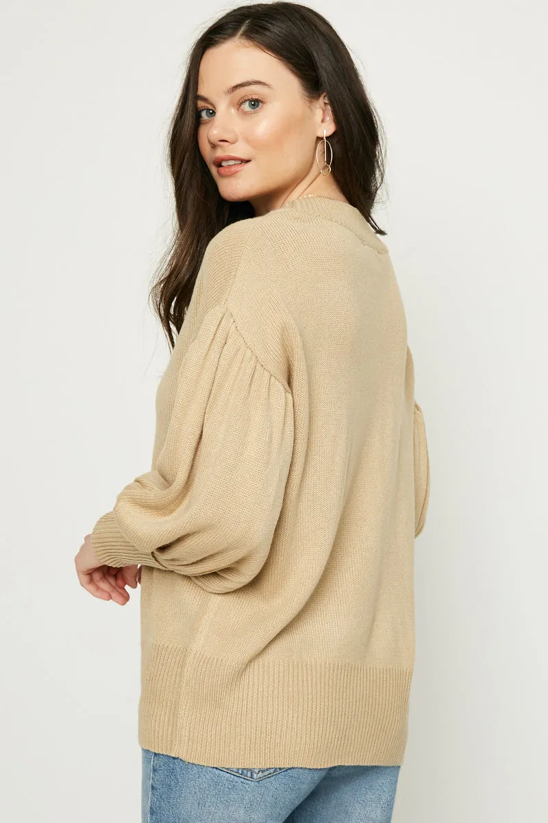 Womens Cuff Detail Pullover Knit Sweater sold by Hayden product image thumbnail 3