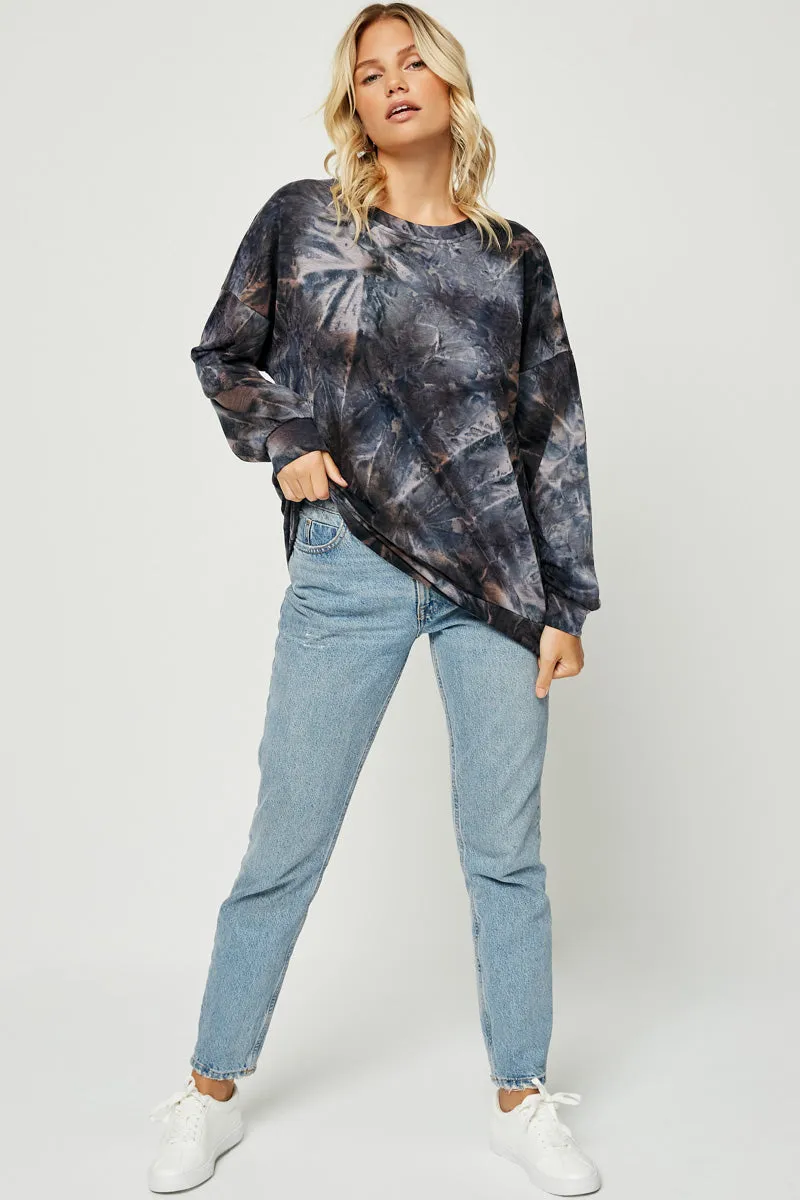 Womens Tie-Dye Pullover Knit Top sold by Hayden product image thumbnail 2