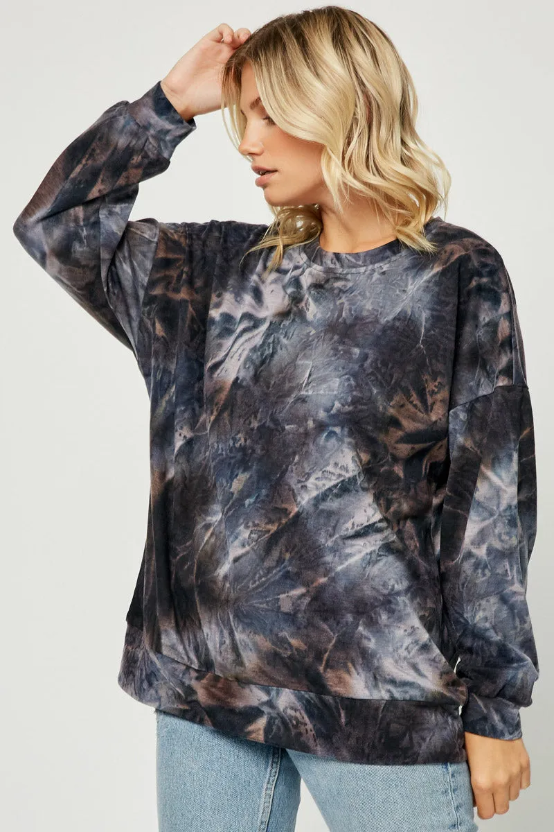 Womens Tie-Dye Pullover Knit Top sold by Hayden product image thumbnail 3